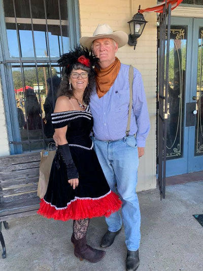 Ken and Beth Moody saloon girl and Allen Wynn