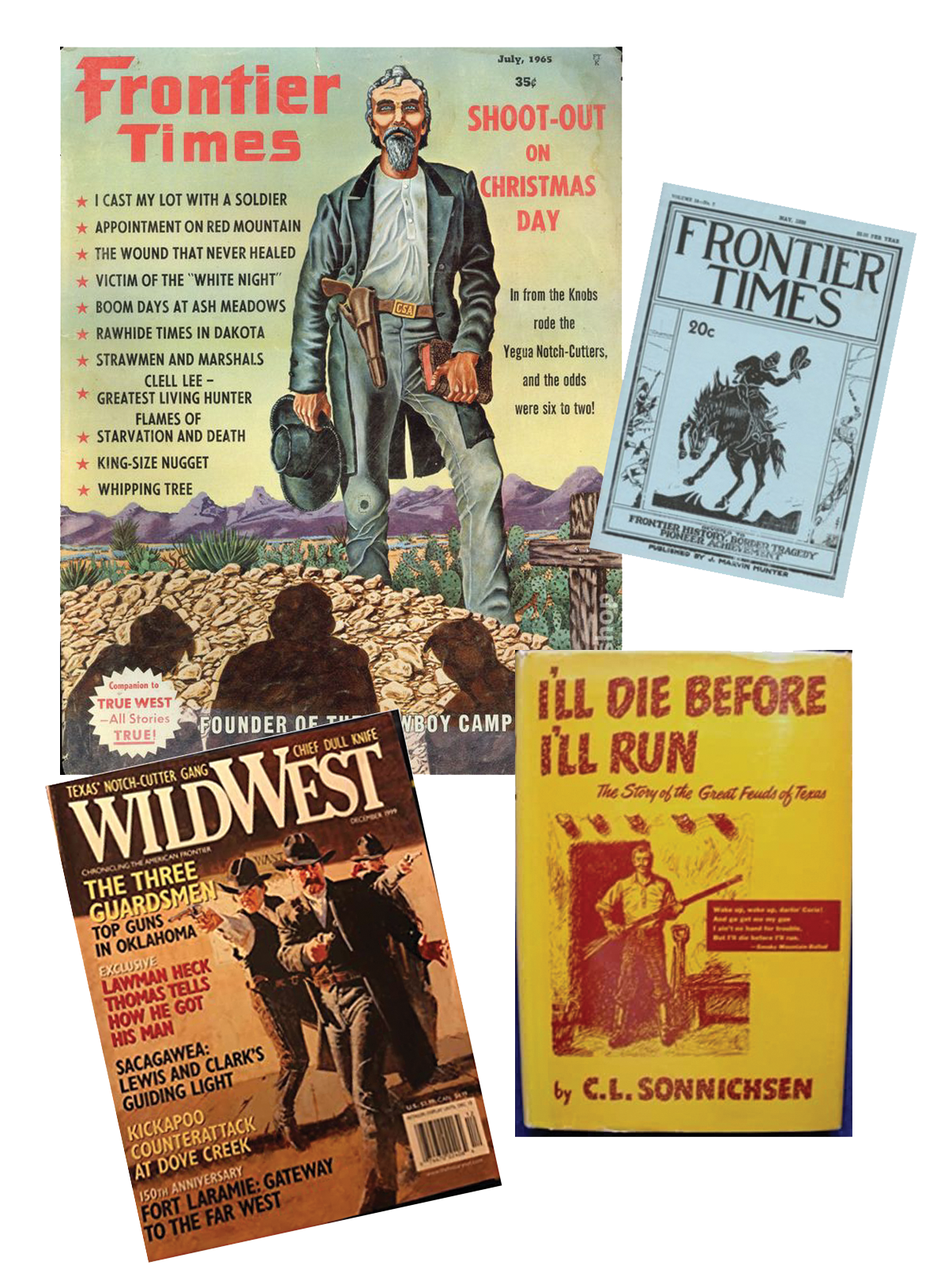 Magazines and books about the 1883 shootout in McDade